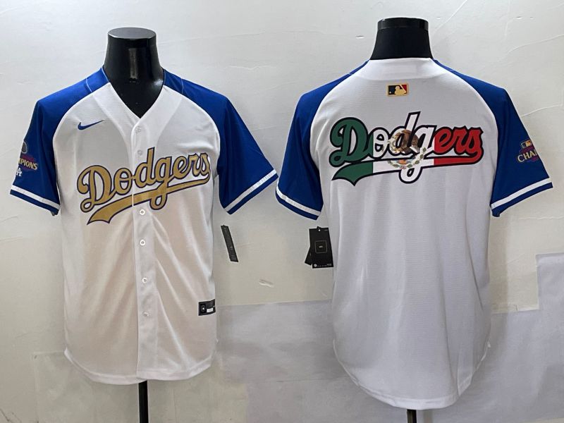 Men Los Angeles Dodgers Blank White Blue Gold Game Nike 2025 MLB Jersey style 4298->los angeles dodgers->MLB Jersey